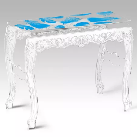 Acrila veren console Kleur Blauw Optie zwarte voeten