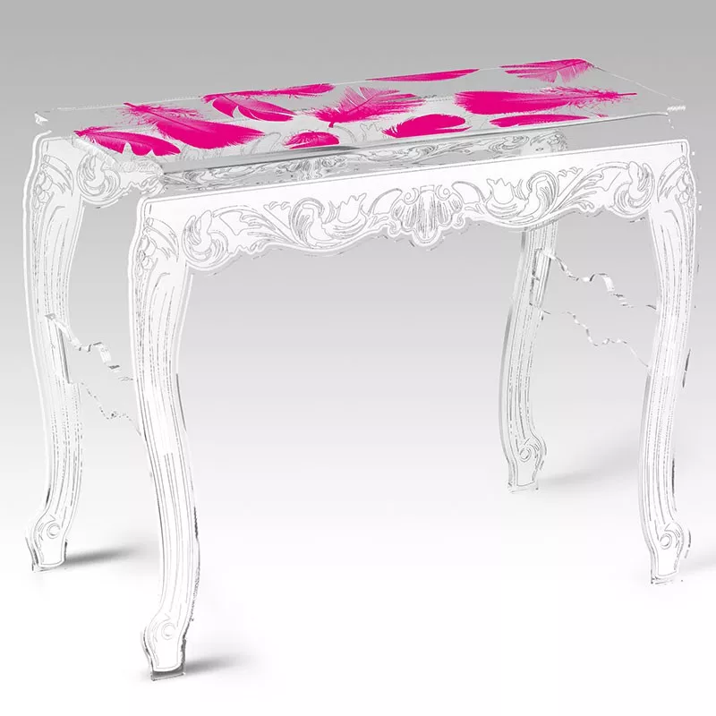 Acrila veren console Kleur Blauw Optie zwarte voeten