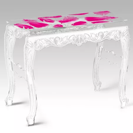 Acrila veren console Kleur Blauw Optie zwarte voeten