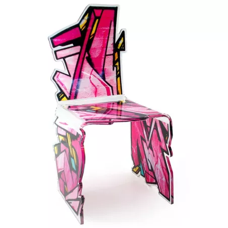 Plexiglas stoel voor straatkunst Kleur Roze