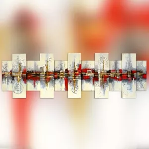 Wit reliëfbord 160 x 50 cm