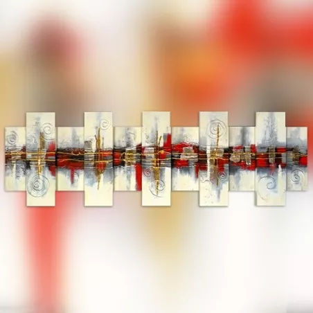Wit reliëfbord 160 x 50 cm