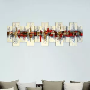 Wit reliëfbord 160 x 50 cm