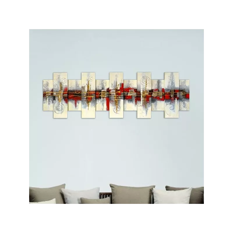Wit reliëfbord 160 x 50 cm
