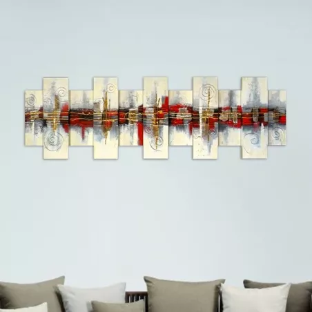 Wit reliëfbord 160 x 50 cm