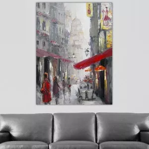 Stadsgezicht, Parijs sacré coeur, 120 x 80 cm