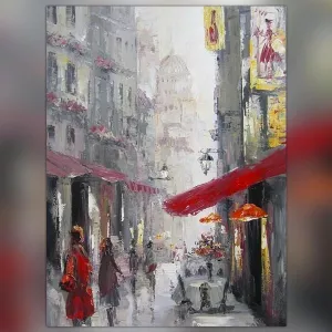 Stadsgezicht, Parijs sacré coeur, 120 x 80 cm