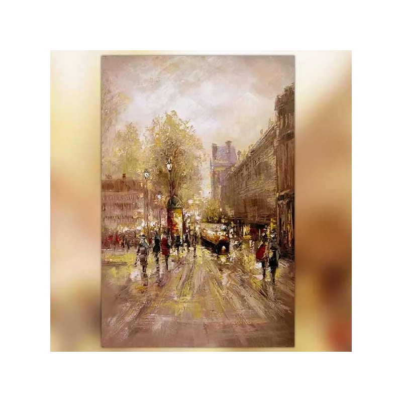 Historisch schilderij, Parijs, circa 1900, 80 x 120 cm