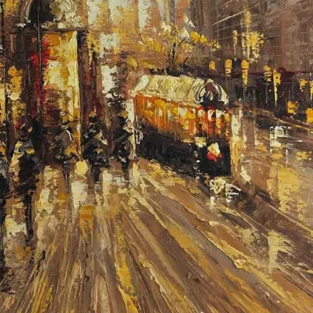 Historisch schilderij, Parijs, circa 1900, 80 x 120 cm