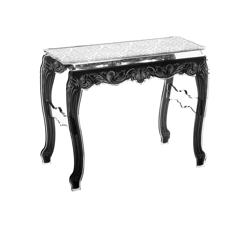 Acrila barok console in transparant plexiglas Kleur Blauw