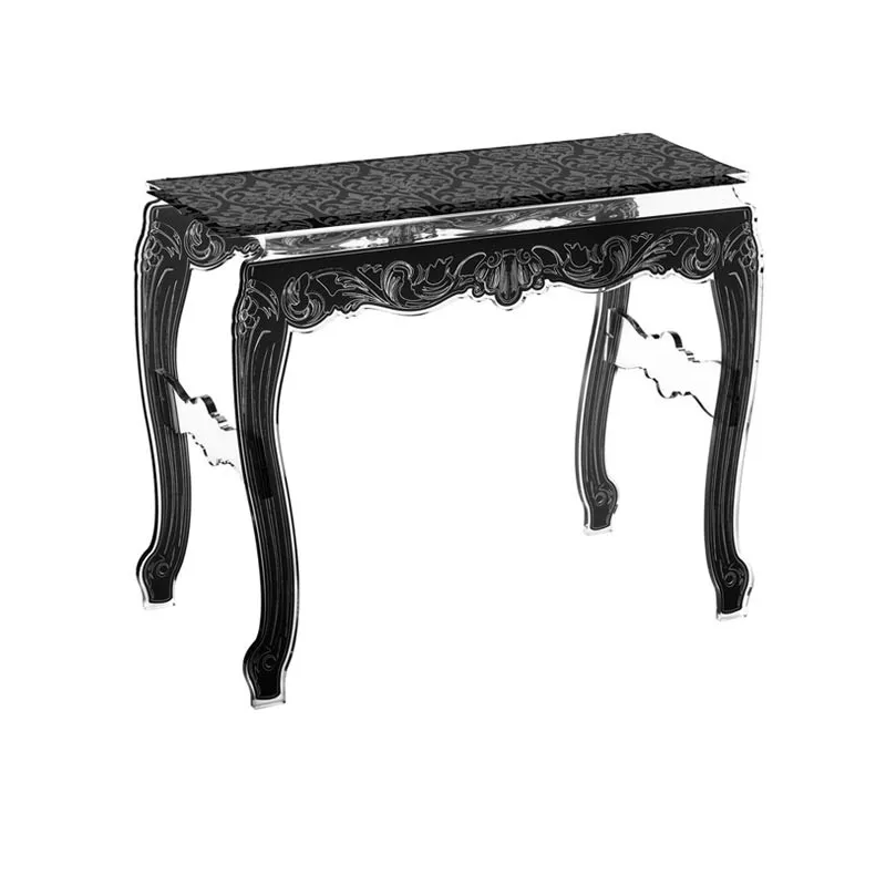 Acrila barok console in transparant plexiglas Kleur Blauw