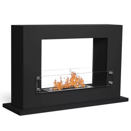 Athena 100cm organische vloerverwarmer 3kW Kleur Zwart Brander 2.2L/4kW