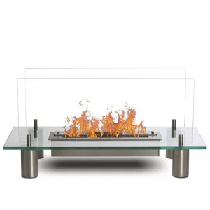 Glazen ethanol open haard