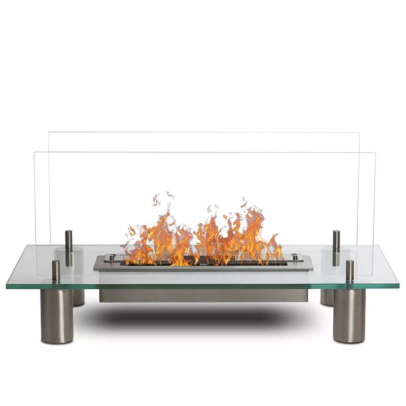 Glas ethanol haard Glas Kleur Geborsteld roestvrij staal