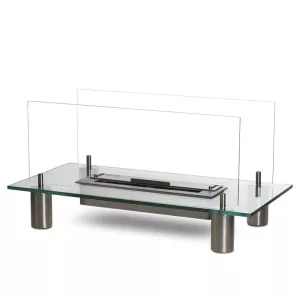 Glazen ethanol open haard