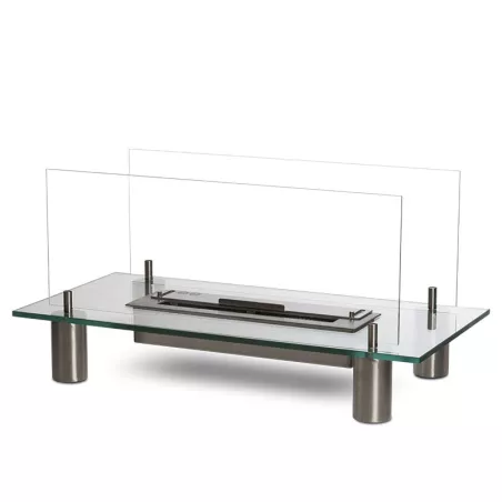 Glas ethanol haard Glas Kleur Geborsteld roestvrij staal