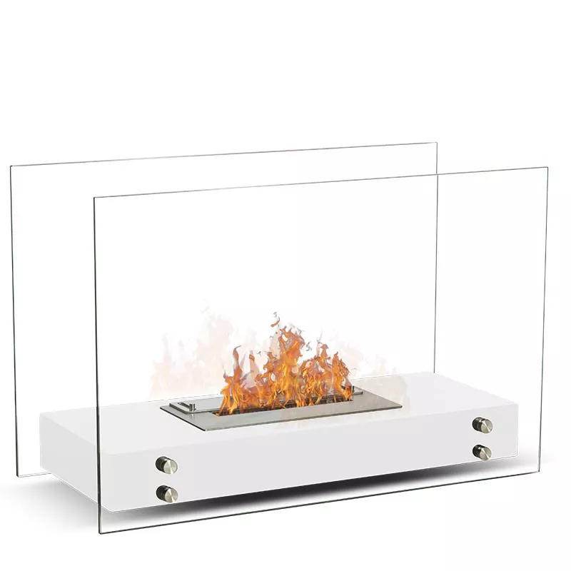 Ottawa vloer open haard Kleur Wit Brander 1.5L/3kW