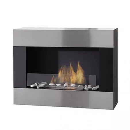 Glamfire organische wandkachel Kleur Geborsteld roestvrij staal