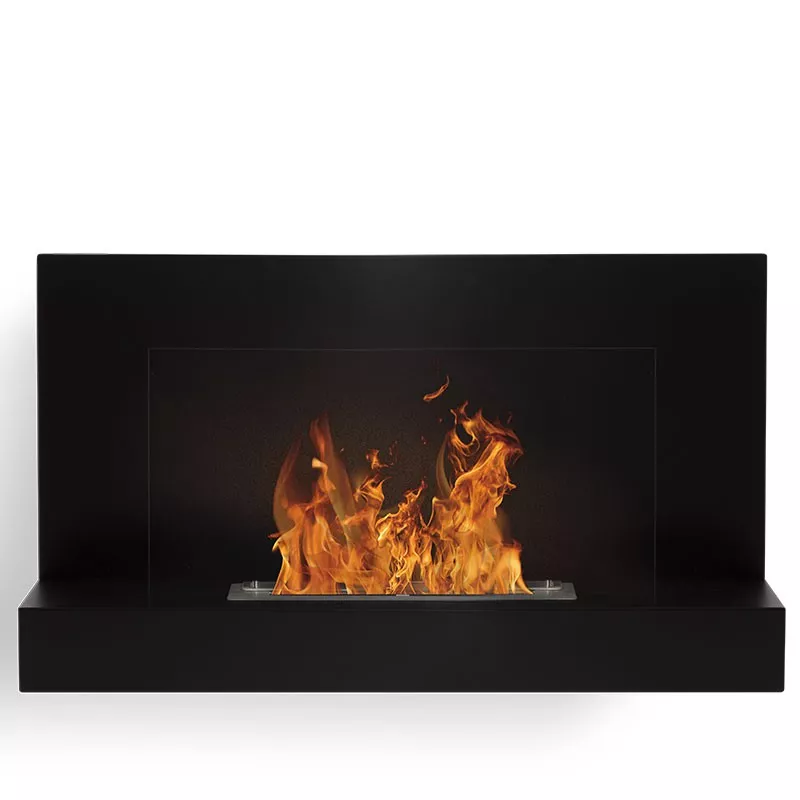 Oslo draagbare ethanolhaard, 90x50x25cm Kleur Zwart