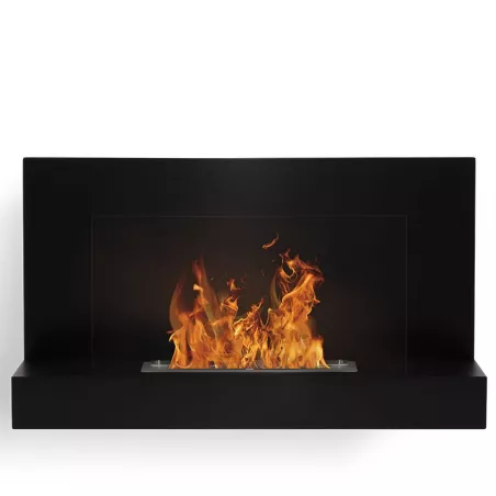 Oslo draagbare ethanolhaard, 90x50x25cm Kleur Zwart