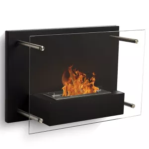 Zwarte wandhaard Fireglass