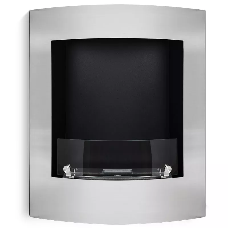 Wandhaard Paris ethanol 60x50x22cm Kleur Geborsteld roestvrij staal