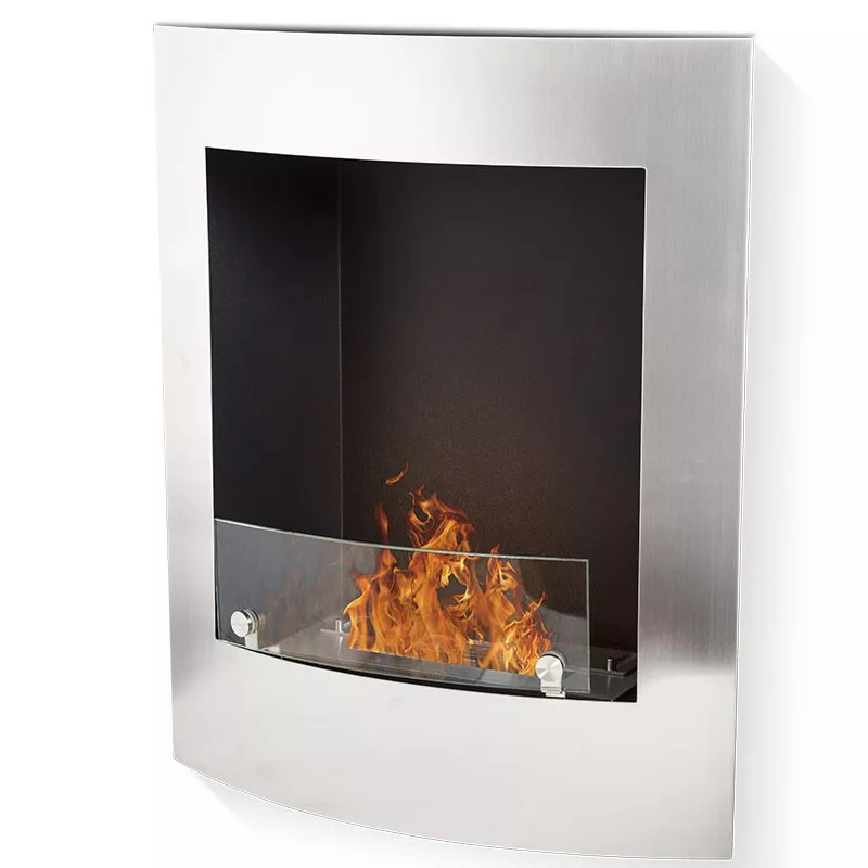 Wandhaard Paris ethanol 60x50x22cm Kleur Geborsteld roestvrij staal