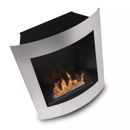 Wandhaard Paris ethanol 60x50x22cm Kleur Geborsteld roestvrij staal