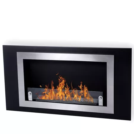 Wandhaard Stockholm, 2 haarden voor 5,4kW Kleur Geborsteld roestvrij staal