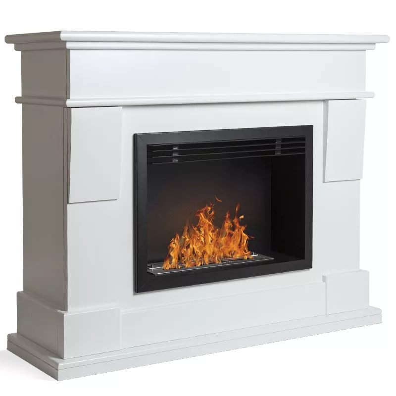Open haard in MdF Venezia 4kW. Kleur Wit