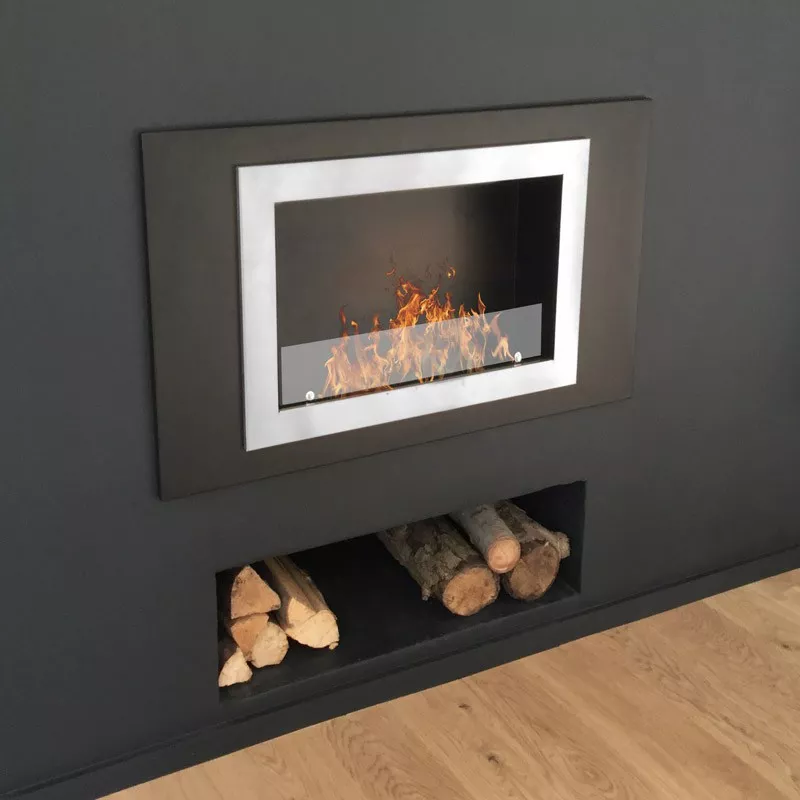 Edinburgh, 4,5kW organische wandhaard Kleur Zwart