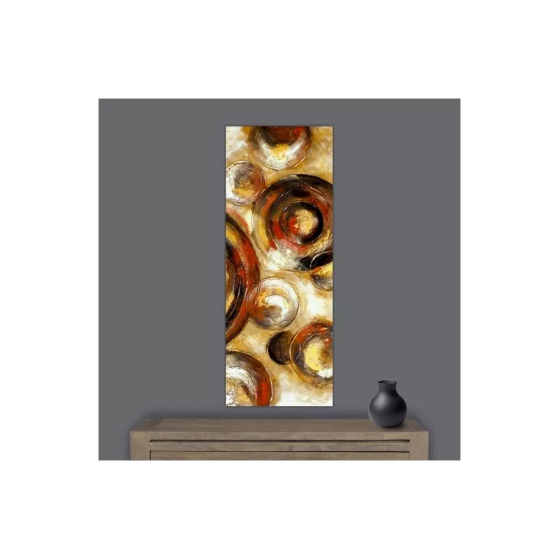 Abstract schilderij Planeet, 153 x 76 cm