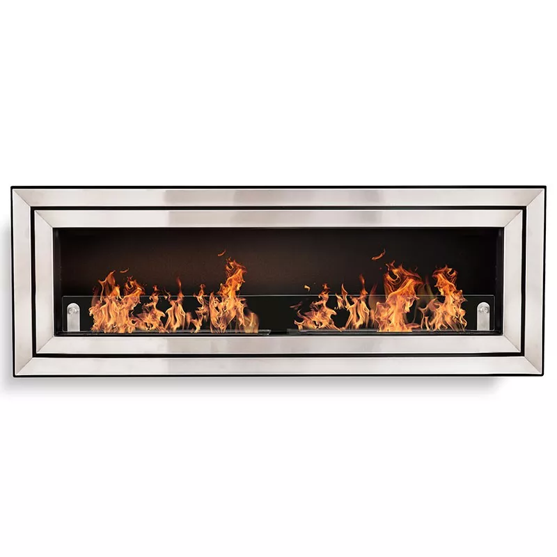 Ambre XL ethanol haard Kleur Geborsteld roestvrij staal Grootte 2 branders