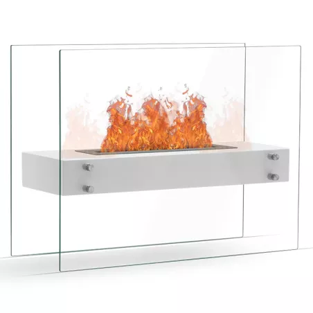 Zaphir vrijstaande ethanolhaard 6,5 kW Kleur Wit Brander 3L/6,5kW