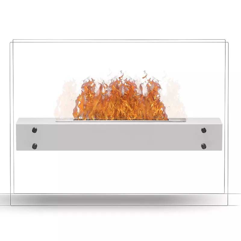 Zaphir vrijstaande ethanolhaard 6,5 kW Kleur Wit Brander 3L/6,5kW