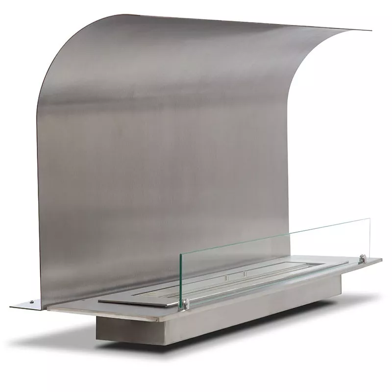 Beschermplaten voor bio-ethanolbranders Gebogen plaat breedte 100 cm platen voor 80 cm brander