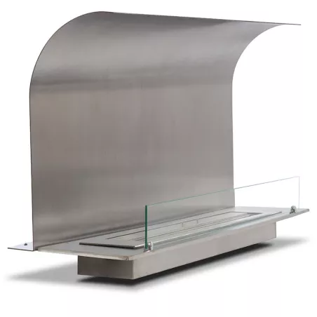 Beschermplaten voor bio-ethanolbranders Gebogen plaat breedte 100 cm platen voor 80 cm brander