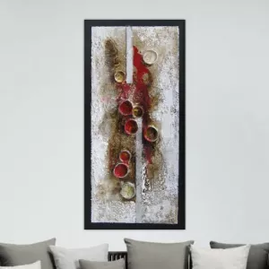 Abstract schilderij, cilindercollage, 120 x 60 cm