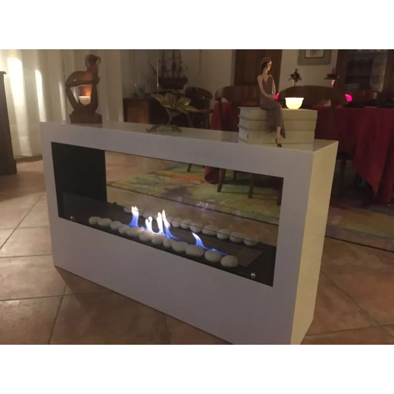 Haard XXL andromède, brander 80 cm Kleur Wit
