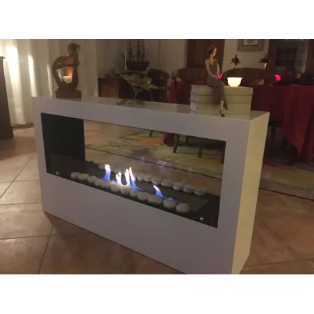 Haard XXL andromède, brander 80 cm Kleur Wit