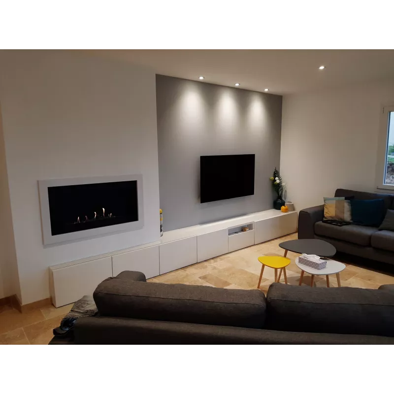 SevenFire ethanol haard : Wikao huis en ontwerp Kleur Geborsteld roestvrij staal Grootte 1 brander