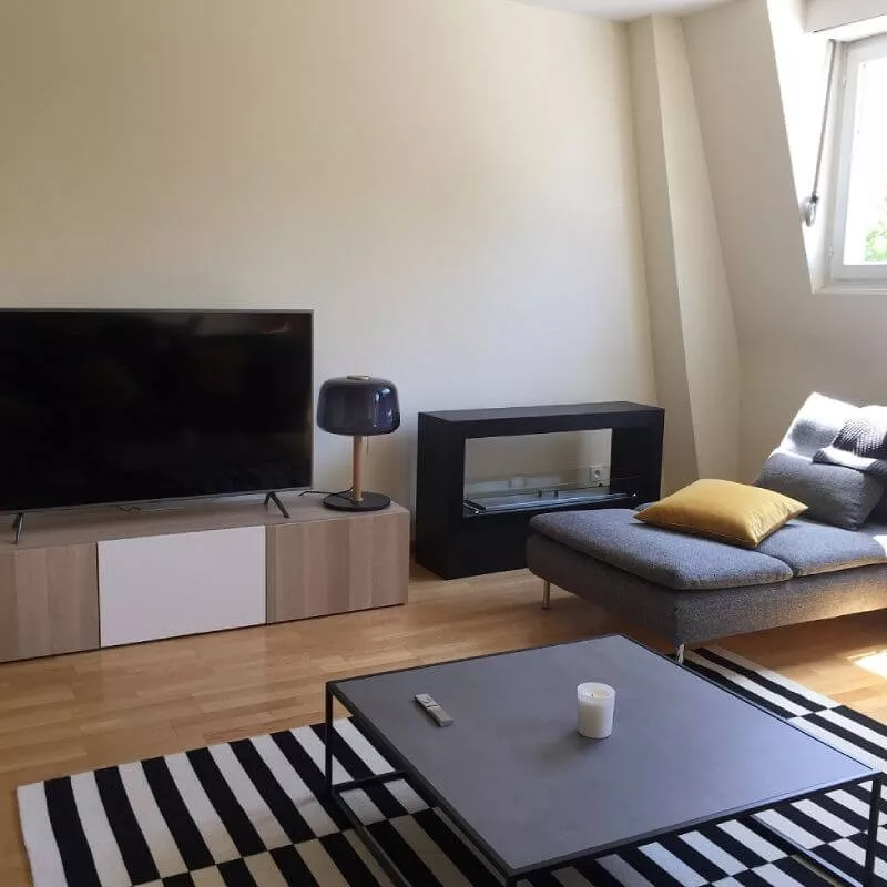 Haard XXL andromède, brander 80 cm Kleur Wit