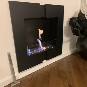Roestvrijstalen wandhaard Duo