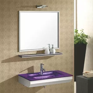 Emerald plum glazen wastafel : Wikao huis en ontwerp