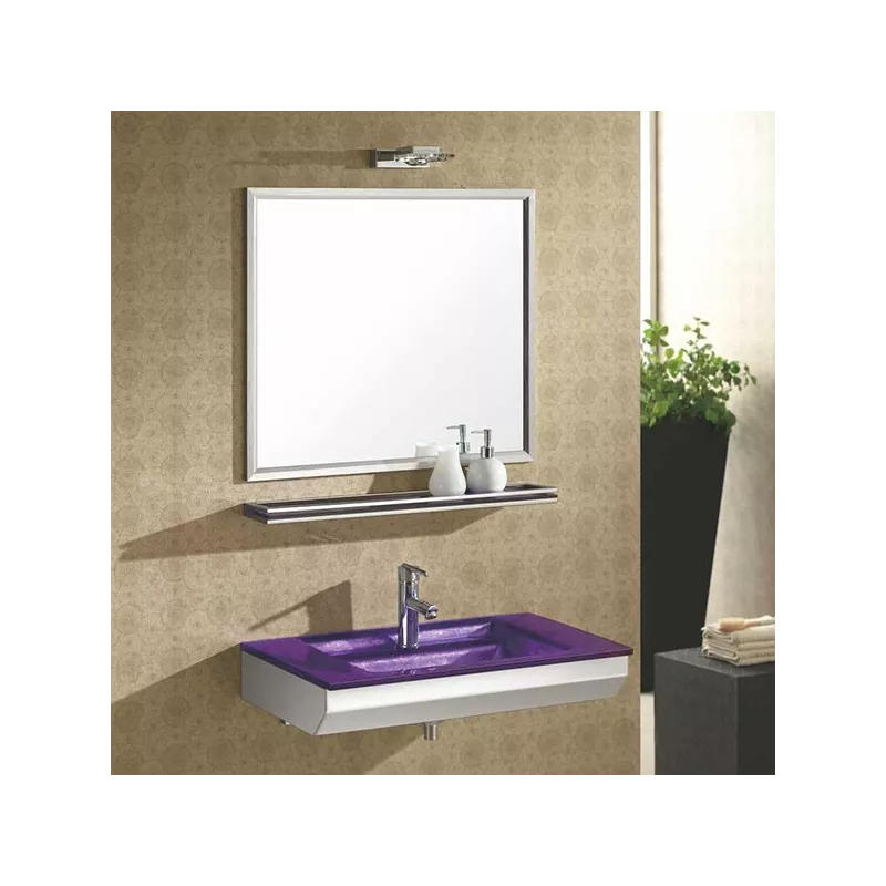 Emerald plum glazen wastafel : Wikao huis en ontwerp Kleur Pruim