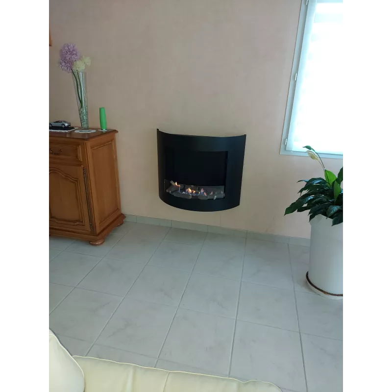 Harmonie ethanol haard, 84x27x68cm Kleur Wit Brander 2.2L/4kW