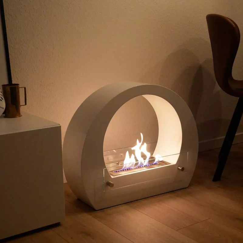 Onyx ethanol haard, vintage model Kleur Wit