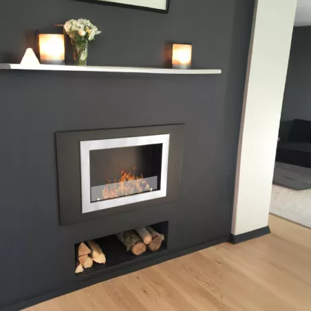 Edinburgh, 4,5kW organische wandhaard Kleur Zwart