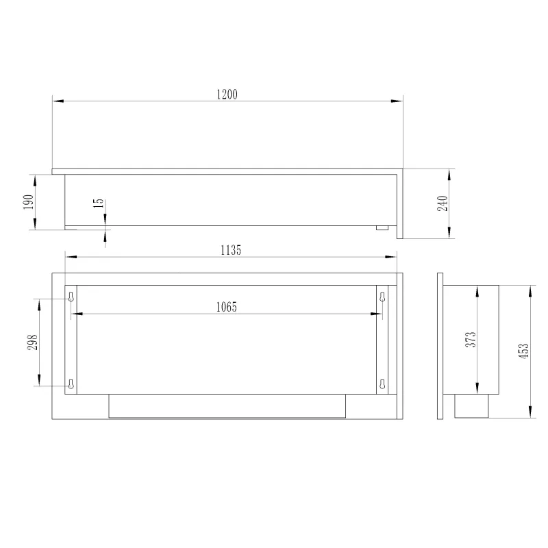 Murcie XL bio-ethanol inbouwhaard Kleur Zwart Opening Links openen