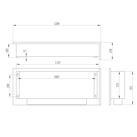 Murcie XL bio-ethanol inbouwhaard Kleur Zwart Opening Links openen